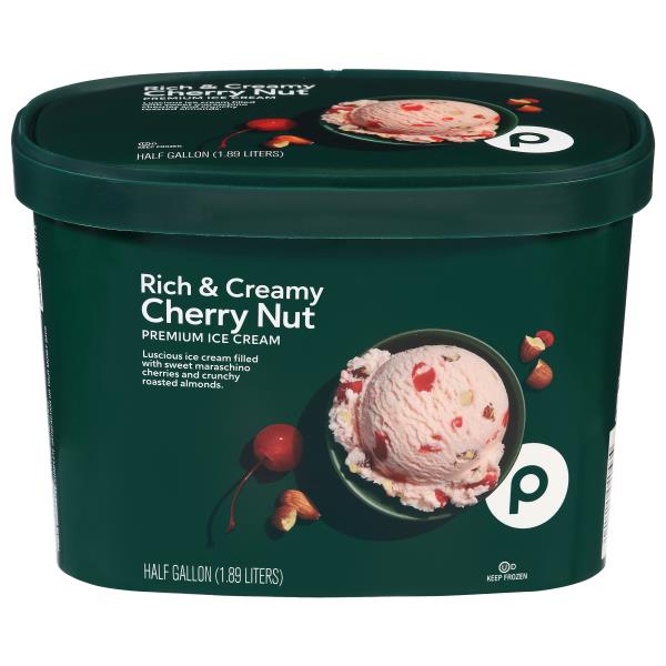 Publix Ice Cream, Classic, Cherry Nut Publix Super Markets