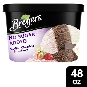 Breyers No Sugar Added No Sugar Added Frozen Dairy Dessert Vanilla Chocolate Strawberry