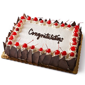 1/2 Sheet Black Forest Cherry Cake