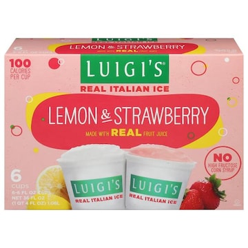 LUIGI’S® Real Italian Ice, Lemon & Strawberry