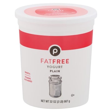 Publix Yogurt, Fat Free, Plain