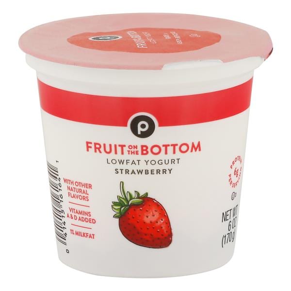 Publix Yogurt, Lowfat, Strawberry, Fruit on the Bottom Publix Super