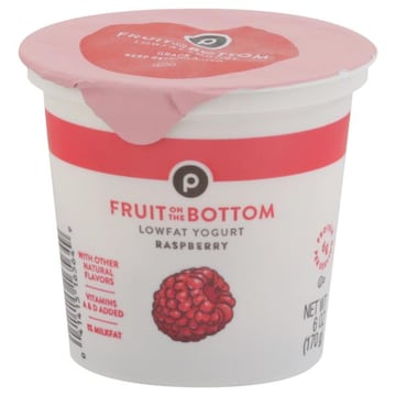 Publix Yogurt, Lowfat, Raspberry, Fruit on the Bottom