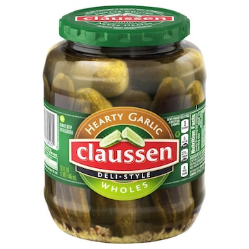Claussen Pickles, Hearty Garlic, Wholes, Deli Style
