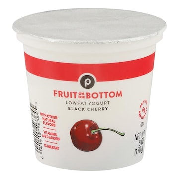 Publix Yogurt, Lowfat, Black Cherry, Fruit on the Bottom