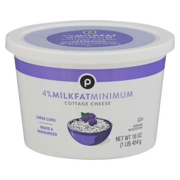 Publix Cottage Cheese, Large Curd, 4% Milkfat, Minimum