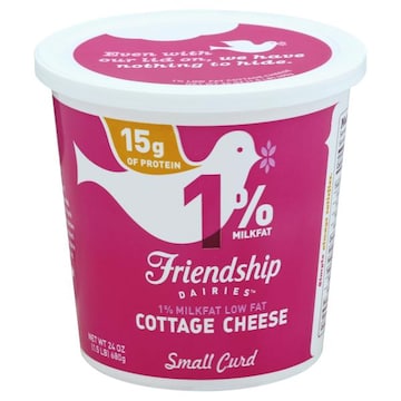 Friendship Dairies Cottage Cheese, Small Curd, 1% Milkfat, Low Fat, Everyday Style