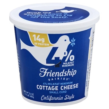 Friendship Dairies Cottage Cheese, Small Curd, 4% Milkfat, California Style