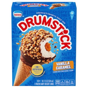 Drumstick Vanilla Caramel Sundae Cone