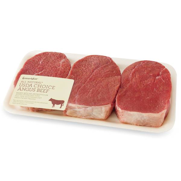 GreenWise Angus Eye Round Steak, USDA Choice Beef Raised Without
