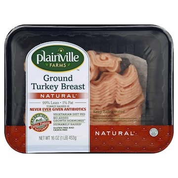 Plainville Farms Turkey, Breast, Ground, 99% Lean/1% Fat