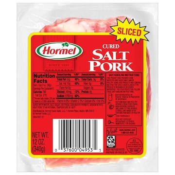 HORMEL HORMEL CURED SALT PORK SLICED VAC PACK 12OZ, 12 OZ