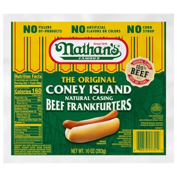 Nathan's Famous Beef Frankfurters, The Original Coney Island