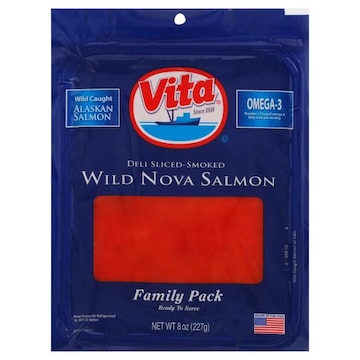 Vita Salmon, Wild Nova, Deli Sliced-Smoked, Family Pack