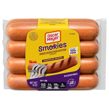 Oscar Mayer Smoked Sausage, Smookies, Hardwood Smoked