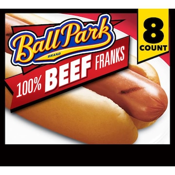 Ball Park Beef Hot Dogs, 8 Count