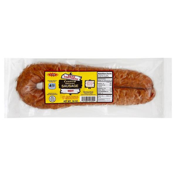 Bean Brothers Sausage, Country Smoked, Hot Publix Super Markets
