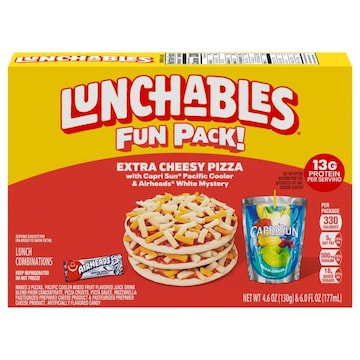 Lunchables Extra Cheesy Pizza Lunch Combinations Fun Pack