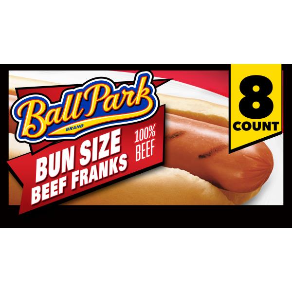 Ball Park Bun Length Hot Dogs, Beef, 8 Count Publix Super Markets