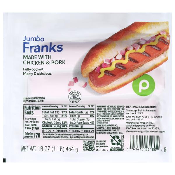 Publix Franks, Jumbo | Publix Super Markets