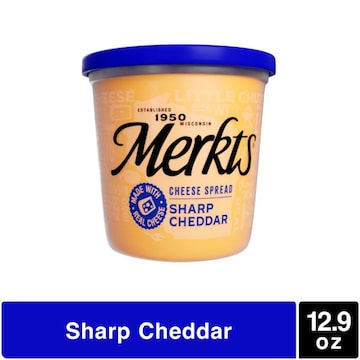 Merkts Sharp Cheddar, Spreadable Cheese Cup, 12.9 oz