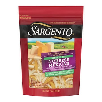 Sargento Sargento® Shredded Reduced Fat 4 Cheese Mexican Natural Cheese, 7 oz.