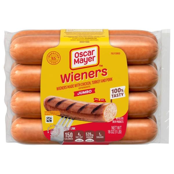 Oscar Mayer Uncured Jumbo Wieners Hot Dogs | Publix Super Markets