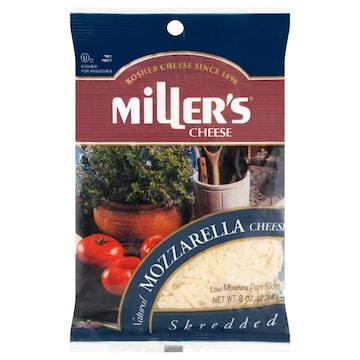 Millers Cheese, Shredded, Mozzarella