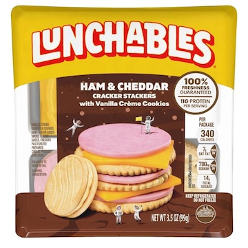 Lunchables Cracker Stackers, with Vanilla Creme Cookies, Ham & Cheddar