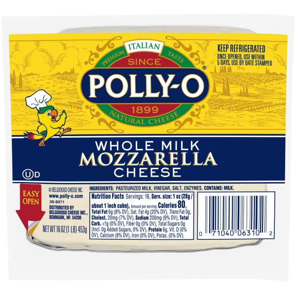Polly-O Whole Milk Low Moisture Mozzarella Chunk | Publix Super