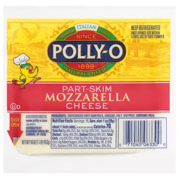 Polly-O Cheese, Mozzarella, Part-Skim
