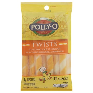 Polly-O Cheese Twists, Natural, Mozzarella & Cheddar