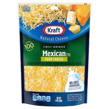 Kraft Mexican Style Four Cheese Finely Shredded Cheese
