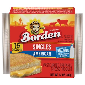 Borden Cheese Slices, American, Singles