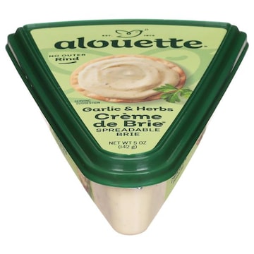 Alouette Creme de Brie Brie, Spreadable, Garlic & Herbs