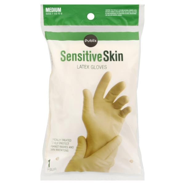 Publix Gloves, Latex, Sensitive Skin, Medium Publix Super Markets