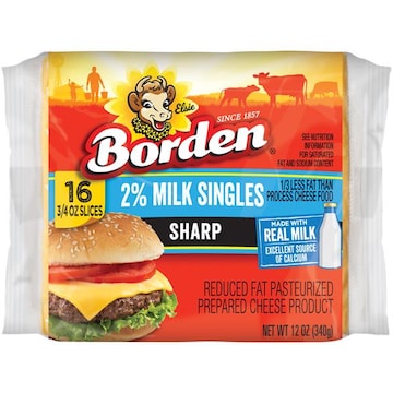 Borden 2% Milk Sharp Cheddar Cheese Singles
