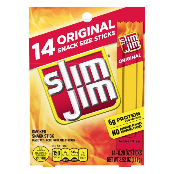 K*S様 一点物 JIMSINN ジムスイン バムフラップ パンツ Slim Jim Smoked Snack Stick, Original, Snack Size, 14 Pack