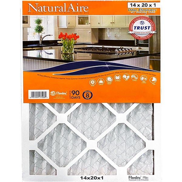 Natural Aire Air Cleaning Filter, Odor Eliminator with Baking Soda, 14