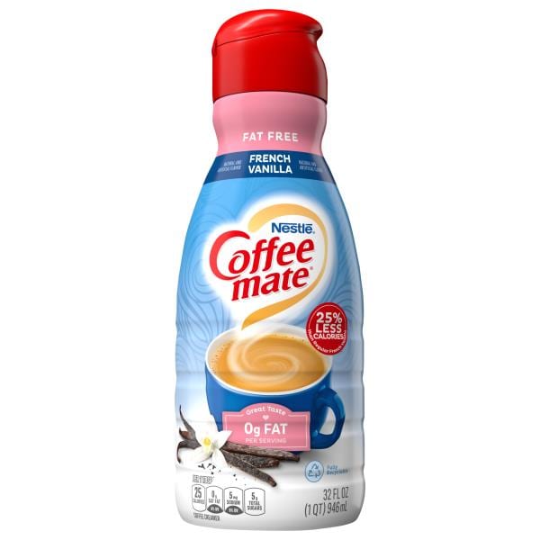 CoffeeMate Coffee Creamer, Fat Free, French Vanilla Publix Super Markets