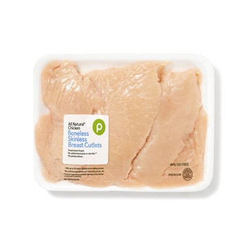 Publix Boneless Skinless Breast Cutlets, 99% Fat Free