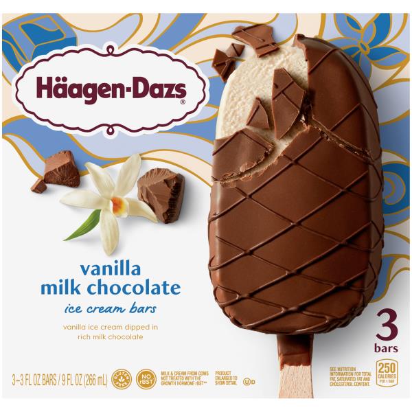 HaagenDazs Vanilla Milk Chocolate Ice Cream Bars Publix Super Markets