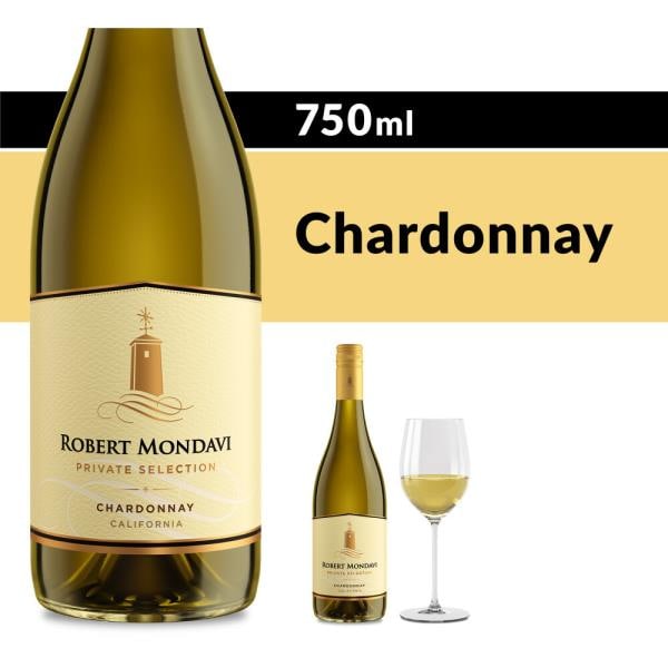 Robert Mondavi Private Selection Chardonnay White Wine Bottle