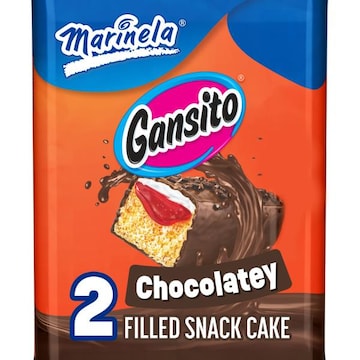 Marinela Gansito Chocolatey Filled Snack Cake, Twin Pack, 2 packs, 3.53 oz
