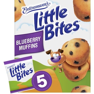 Entenmann's Blueberry Mini Muffins, 5 packs, (4 ct each), 8.25 lbs  Case