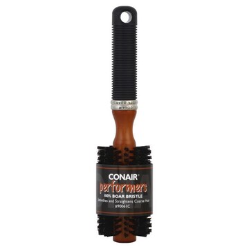 Conairv Performers Hair Brush 100% Boar Bristle Full Round #90061c