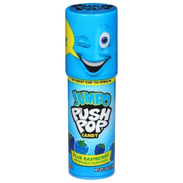 Push Pop Ages 4+ Blue Raspberry Jumbo Candy