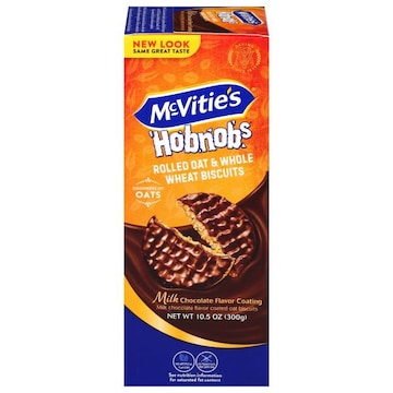 McVitie's Hobnobs Rolled Oat & Whole Milk Chocolate Flavor Coating Wheat Biscuits