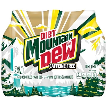Mountain Dew Mountain Dew Caffeine Free Diet Soda Citrus 16 Fl Oz, 6 Count