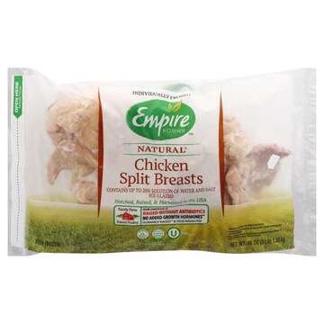Empire Kosher Chicken Split Breasts, Natural